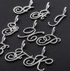 Silver Cursive Tennis Letter "B" Necklace