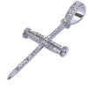 Silver Nail Inspired Cross Necklace
