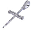 Silver Nail Inspired Cross Necklace